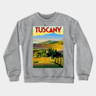 Vintage Travel Poster - Tuscany Crewneck Sweatshirt